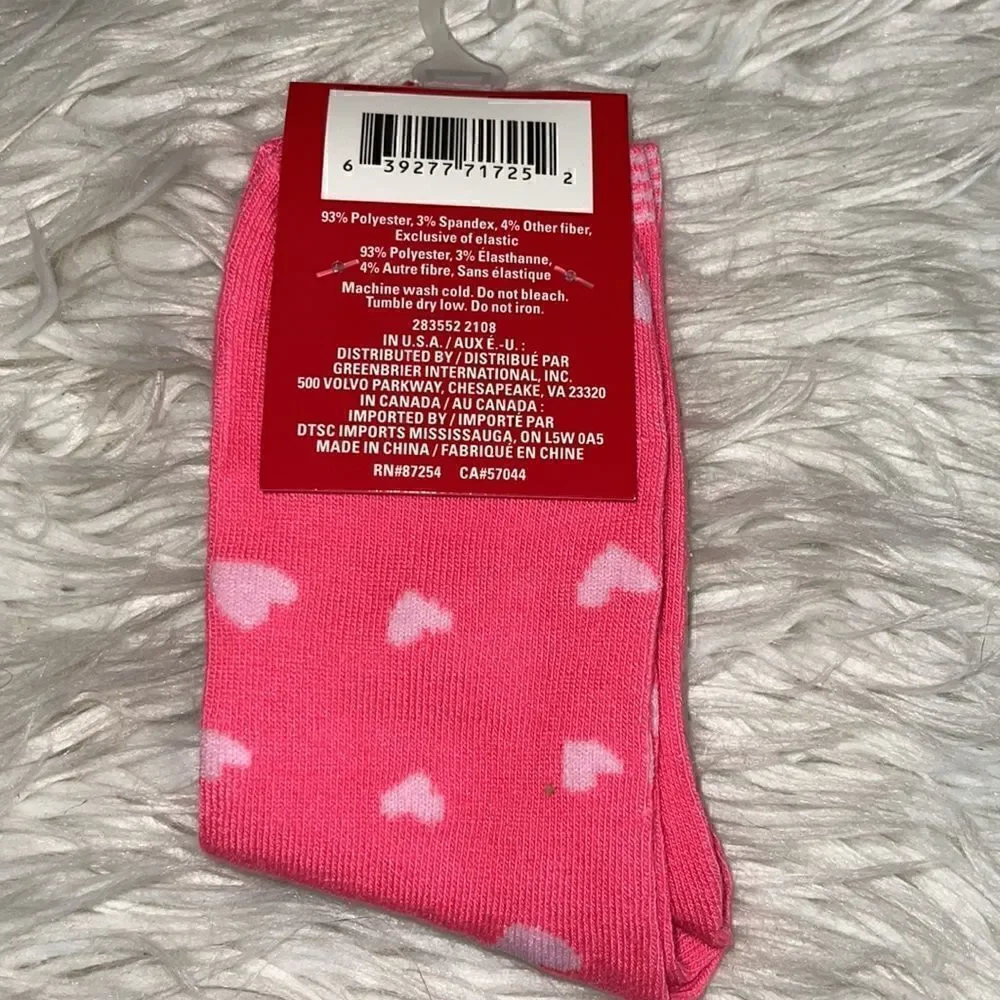 ‎chaussettes de martin Socks Womens Size 5-9 ccrew Hearts Valentines NWT